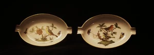 HEREND ROTHSCHILD BIRD PAIR OF ASHTRAYS - Picture 1 of 2