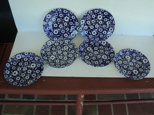 7 - Johnson Brothers Country Cupboard Blue White Ironstone Bread Plates  England - Picture 1 of 3