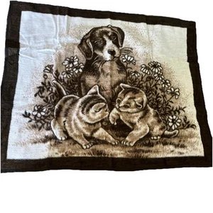 Kittens & Puppy “ New Friends” Plush Throw, Machine Washable, 45x56” New Sealed - Picture 1 of 5