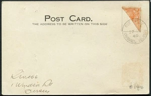 SG421var 2d Orange bisected and used on envelope - Picture 1 of 1