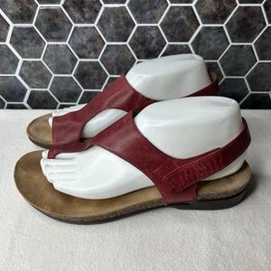 Dansko Reece Damen-Sandalen Größe EU 39 US 8,5-9 rot Leder Freizeit Fußbett gepflegt - Bild 1 von 7