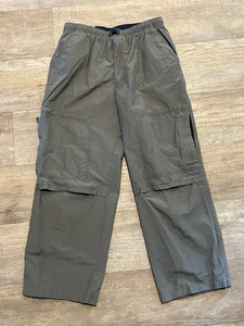 VTG OP Sport Ocean Pacific Men's Elastic Waist Hiking Utility Pant Gray Medium - Picture 1 of 10