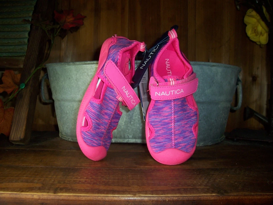 NAUTICA ДЕВОЧЕК ЯСЕЛЬНОГО ВОЗРАСТА РОЗОВЫЙ ВОДЫ ТУФЛИ РАЗМЕР 9 РЕГУЛИРУЕМЫЙ ПЛЯЖ БАССЕЙН СТИЛЬНЫЙ НОВЫЙ - Изображение 1 из 1