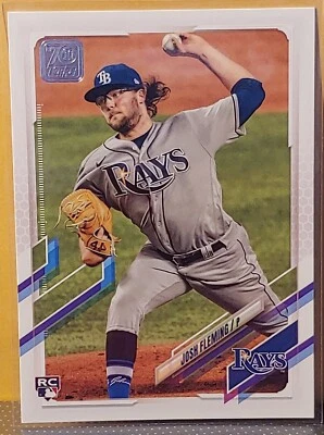 Josh Fleming Topps 2021 Baseball Series 2 #526 Rookie Card RC Tampa Bay Rays - Image 1 of 2