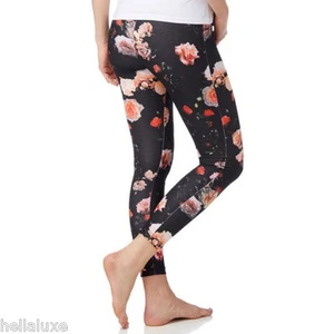 Adidas Originals TREFOIL ROSES LEGGINGS Tight Yoga gym Running Pants~Women sz XS - Picture 1 of 8