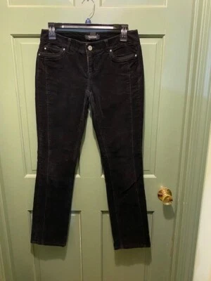 Calça White House Black Market WHBM Noir tamanho 0R veludo preto perna fina Preppy - Imagem 1 de 4