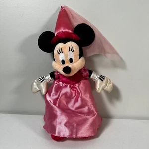Disney Parks Authentic plush Minnie Mouse princess Stuffed Animal Pink Dress 12” - Picture 1 of 5