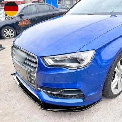 Frontspoilerlippe glänzend schwarz für Audi A3 S-Line S3 8V Pre-Facelift 2013-16 - Bild 1 von 4