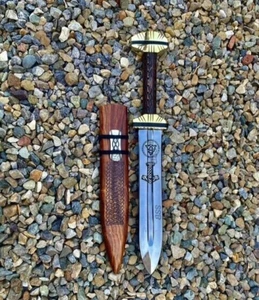 Hand Forged High Carbon Steel Viking Mini Sword Battle Ready Medieval Sword - Picture 1 of 13