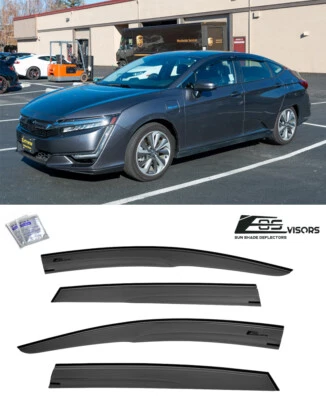 Protectores de lluvia para ventana de ventilación laterales estilo JDM Mugen para Honda Clarity 17-21 | Foto 1 de 4