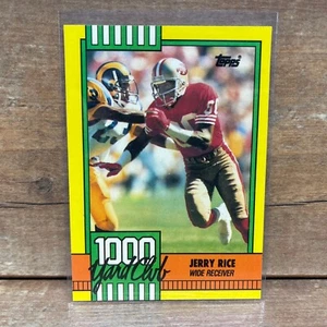 1990 Topps 1000 Yard Club Jerry Rice San Francisco 49ers #1 Karte  - Bild 1 von 2