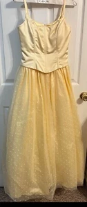 Jessica McClintock Yellow Formal Dress Size 5/6 - Picture 1 of 3