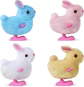 Chick Bunny Wind up Toys for Kids, 4 PCS Clockwork Novelty Jumping Hopping Toy f - Picture 1 of 5