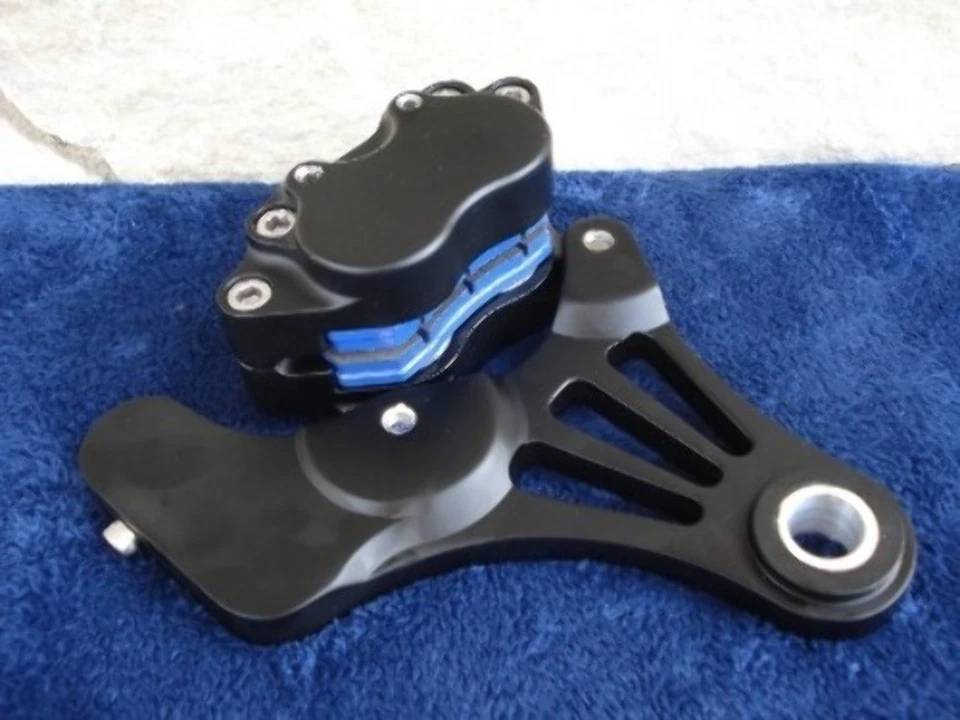 DNA BLACK  REAR BRAKE SET FOR HARLEY SOFTAIL KRAFT TECH MIDWEST CHOPPER FRAMES - Image 1 of 3