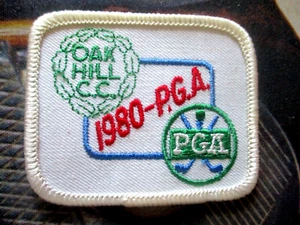 vtg - 1980 PGA CHAMPIONSHIP - Cloth Patch - Oak Hill CC - PGA Tour - Golf - Picture 1 of 2