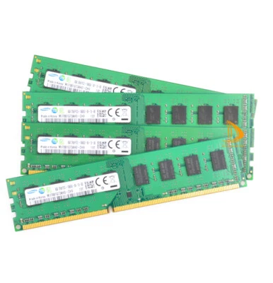 32GB Samsung 4X 8GB PC3 10600U DDR3 1333 MHz Arbeitsspeicher RAM DIMM Unbuffered - Bild 1 von 4