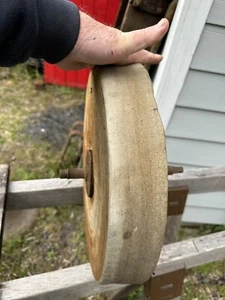 Antique Foot Pedal Round Grinding/Sharpening Stone - Picture 1 of 9