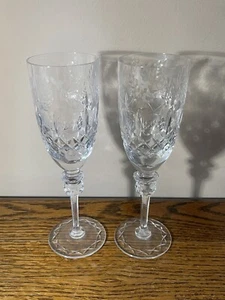 Set 2 Rogaska Gallia Tall Champagne Flutes 8.25" Crystal Glasses - Picture 1 of 6
