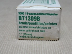 Stanley Bostitch Stick Nails 18 Gauge Brad Head Steel 1" Brown 3000 Box BT1309B - Picture 1 of 6