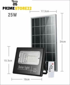 FARO LED CON PANNELLO SOLARE CREPUSCOLARE DA 25W-40W-60W-100W-200W-300W-400W 500 - Foto 1 di 13