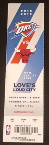 NBA 2018 Ticket Stub Lauri Markkanen First Career 15/15 Game For Bulls - Picture 1 of 1