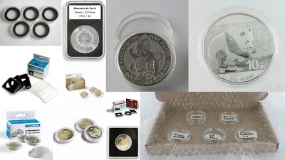 1oz Coin Storage 39mm Capsules Pack of 10 Lighthouse Irbos RIMLESS PREMIUM - Image 1 of 2