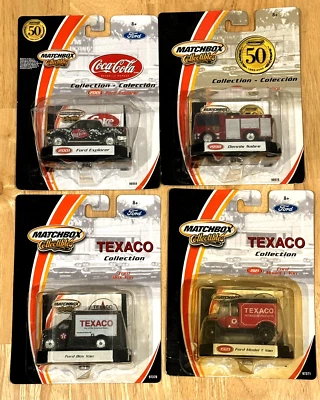 LOTE DE 4 CAMIONES DE COLECCIÓN MATCHBOX COLECCIONABLES DENNIS SABRE EXPLORER 2 TEXACO 2001 Foto 1 de 4