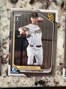 2024 Bowman Draft Chome 1st PROSECT CARD SAN DEIGO PADRES KASH MAYFEILD #BDC-70 - Bild 1 von 1