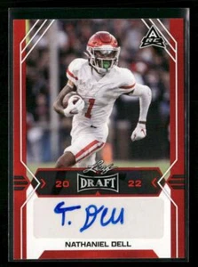 2022 Leaf Draft #BA-ND1 Nathaniel Dell Autographs Red Auto - Picture 1 of 2