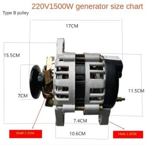 220V 800W/1300W/1500W Small Generators Permanent Magnet Brushless Copper Core  - Picture 1 of 9