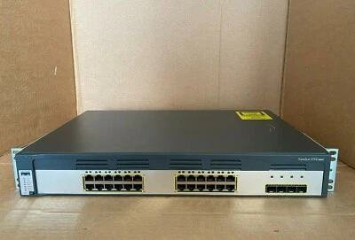 Cisco 3750G-24TS-E with Brackets Cisco Catalyst C3750G-24TS-E Gigabit Switch - Image 1 of 4