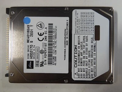Toshiba MK4018GAS - 40GB 4.2K RPM IDE PATA ATA 2.5" 9.5MM Laptop Hard Drive - Image 1 of 2