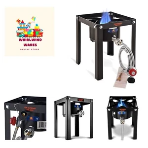 Portable 55,000BTU Outdoor Gas Burner - Perfect for Turkey Fry & Crawfish Boil - Picture 1 of 8