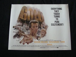 GOLD movie poster ROGER MOORE SUSANNAH YORK 1/2sheet 1974 - Imagen 1 de 9