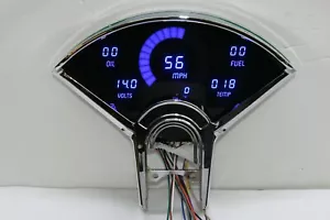 Chevy Bel Air DIGITAL DASH PANEL FOR 1955-1956 Gauges Intellitronix BLUE LEDs!! - Picture 1 of 6