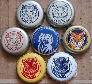 7 Kronkorken TIGER VIETNAM/ CAMBODIA BEER bottle caps crown chapas tappi - Bild 1 von 2