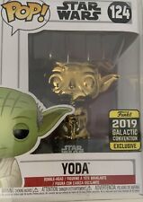 Funko POP! Star Wars Yoda Gold 124 2019 Galactic Convention Exclusive