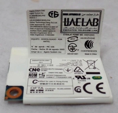 GENUINE 455285-011 HP MODEM MODULE FOR HP ELITEBOOK 6930P - Image 1 of 2