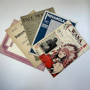 Lote 5 Partituras Temáticas Nativas Americanas | Canciones Indias | Antiguas Años 1910-30 - Imagen 1 de 15