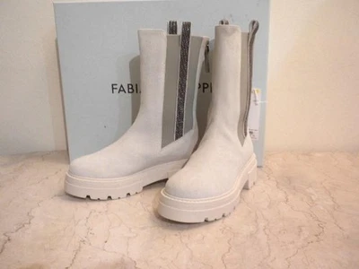Authentic Fabiana Filippi Special Leather Luce Decoration Thick Sole Boots 36 Foto 1 de 4