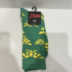 Bioworld Nintendo The Legend of Zelda Crew Socks Sock Size 10-13 (Shoe 8-12) - Picture 1 of 4