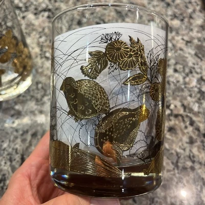 LOTE de 8 vasos de whisky de codorniz doble antiguo Otagiri Foto 1 de 2