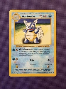 Pokémon TCG Wartortle Base Set, Shadowless Uncommon Card 42/102 LP - Picture 1 of 2