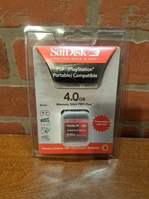 SanDisk 4.0 GB Memory Stick Pro Duo PSP PS3 - Immagine 1 di 4