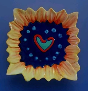 SIMON BULL Serving Plate Square Platter Abstract Wall Art Table Decor 2007 Rare - Picture 1 of 5
