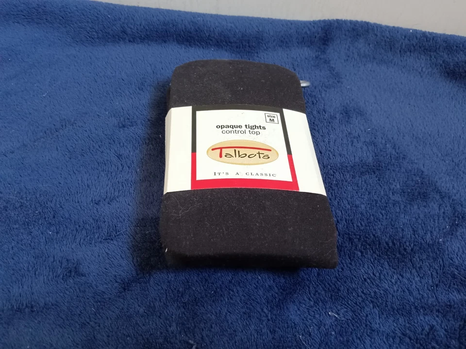 Medias negras opacas Talbots Control Top, talla M, nailon y spandex nuevas con etiquetas Foto 1 de 1