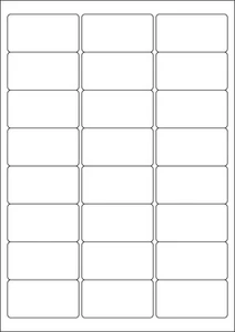 Valuex Multipurpose Label 63.5X33.9Mm 24 Per A4 Sheet White 2400 Labels - Picture 1 of 1