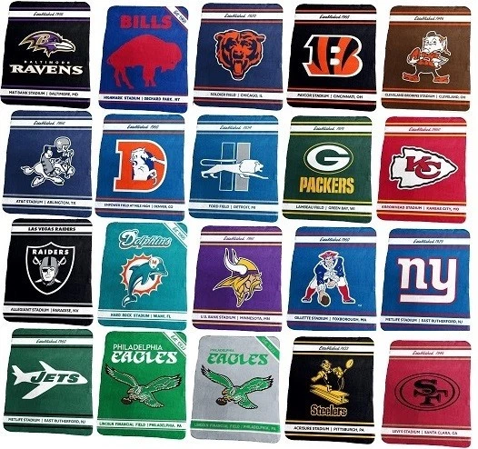 Manta polar clásica con logotipo de marcas NFL 50" X 60" - Elige tu equipo Foto 1 de 1