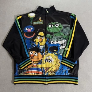 Vintage Sesame Street Zip Up Track Jacket Size XL Jim Henson Puppets Pop Art Y2K - Picture 1 of 9