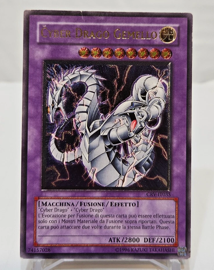 ITALIAN ULTIMATE Rare Cyber Twin Dragon CRV-IT035 CRV-EN035 Unlimited YGO 7947 - Image 1 of 4